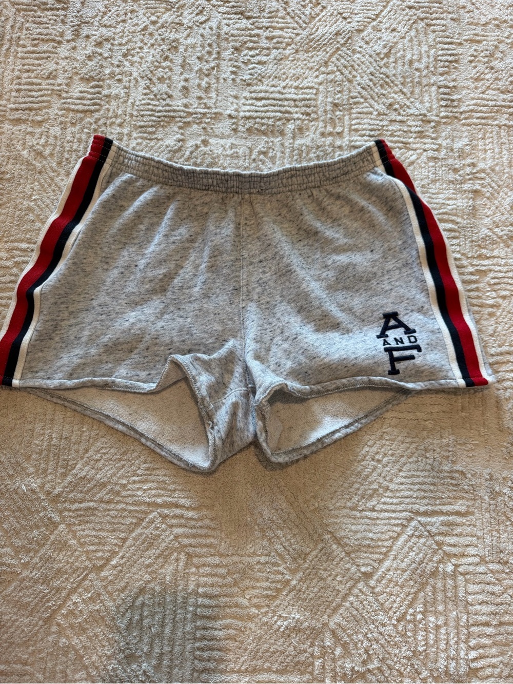 Abercrombie & Fitch Gray Fleece Lounge Shorts with Side Stripe Woman’s Medium